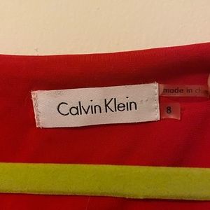 Red Calvin Klein dress